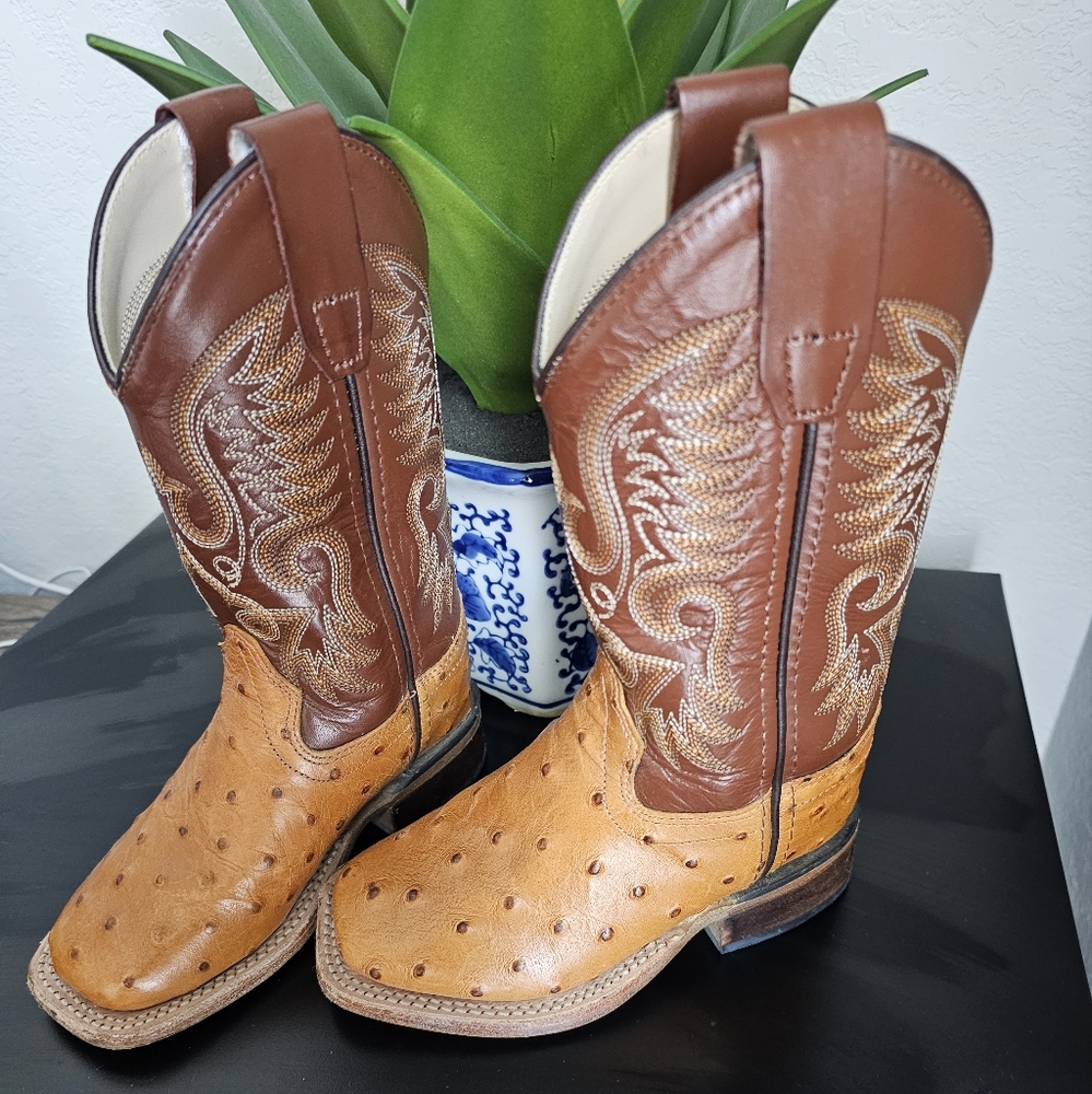 Little boys Old West leather boots